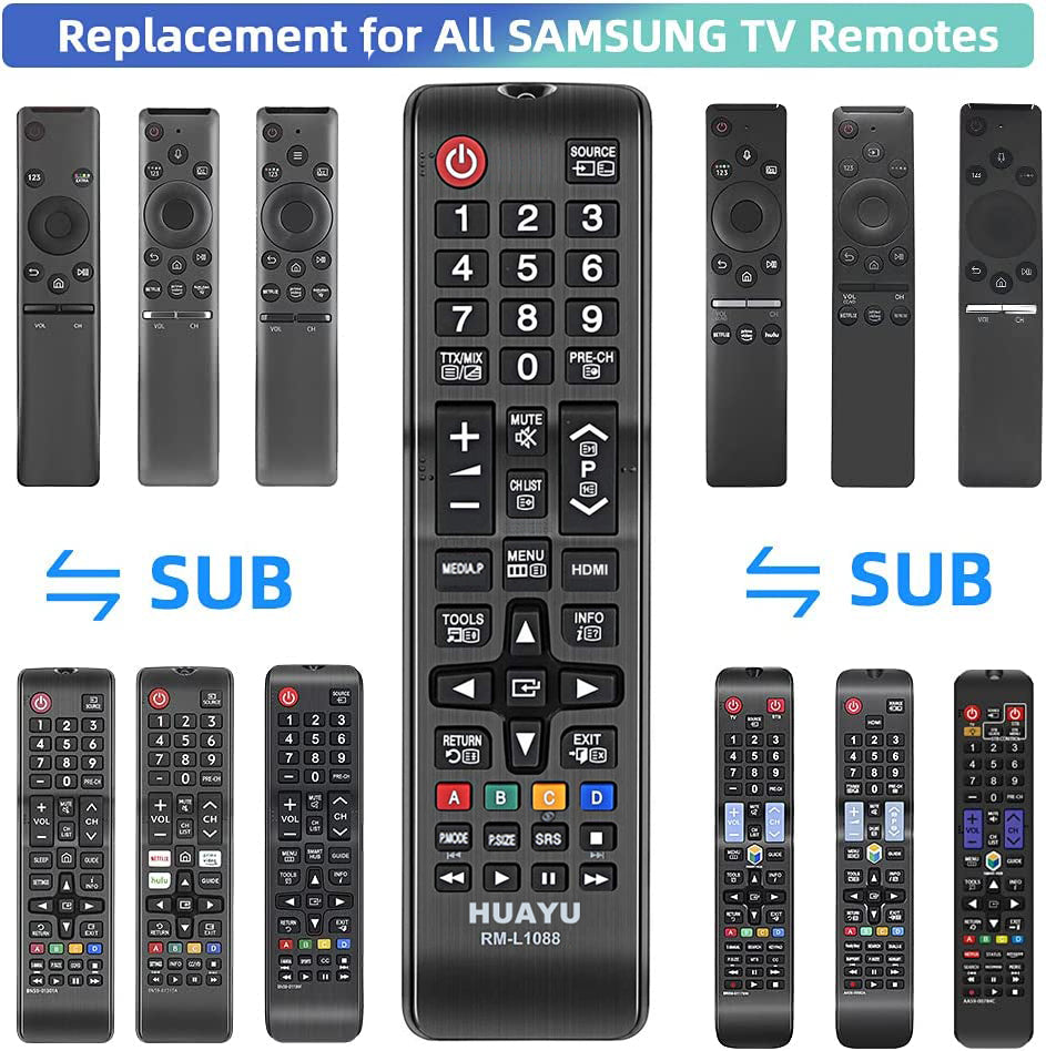 HUAYU HUAYU RM-L1088 Remote Control for All Samsung LED, HDTV, 4K, 3D & Smart TV