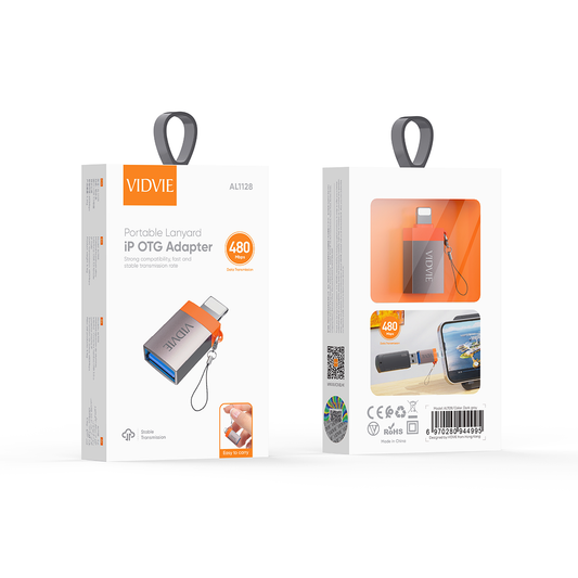 VIDVIE Lightning to USB A Adapter - Charge & Data Transfer