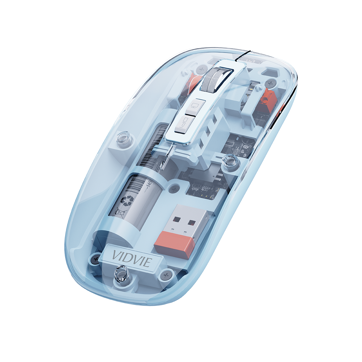 VIDVIE KB07 Rechargable Transparent Wireless Mouse