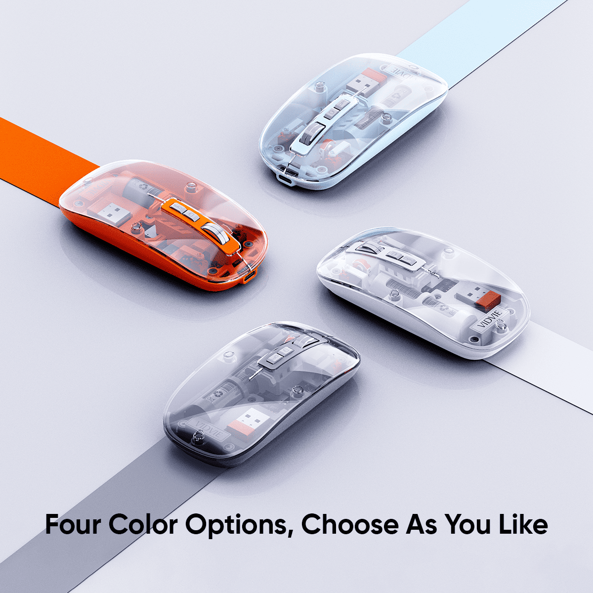 VIDVIE KB07 Rechargable Transparent Wireless Mouse