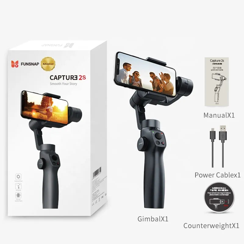 Capture 2s 3 Axis Gimbal Stabilizer