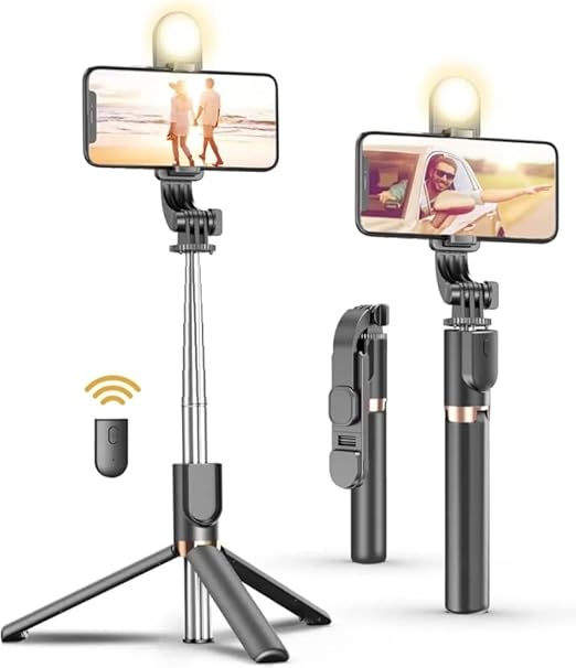 Plokama LIVE-K8 LED Multifunctional Selfie Stick -1.3m