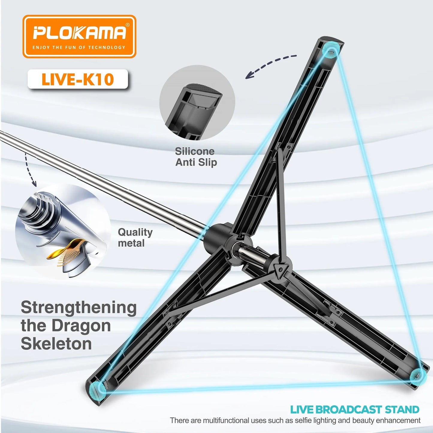 Plokama K10 Selfie Stick and Tripod