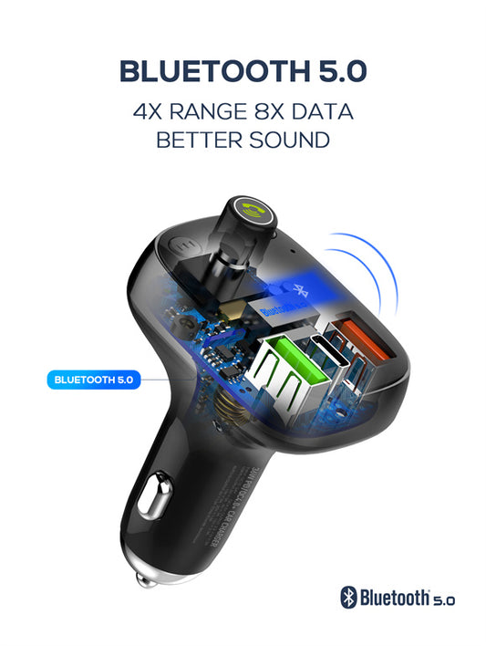 LDNIO C704Q FM Transmitter Fast Car Charger