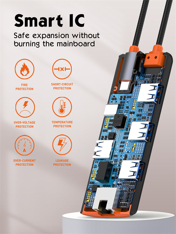 LDNIO-DS-26U 6 In 1 USB C Multifunction Docking Station