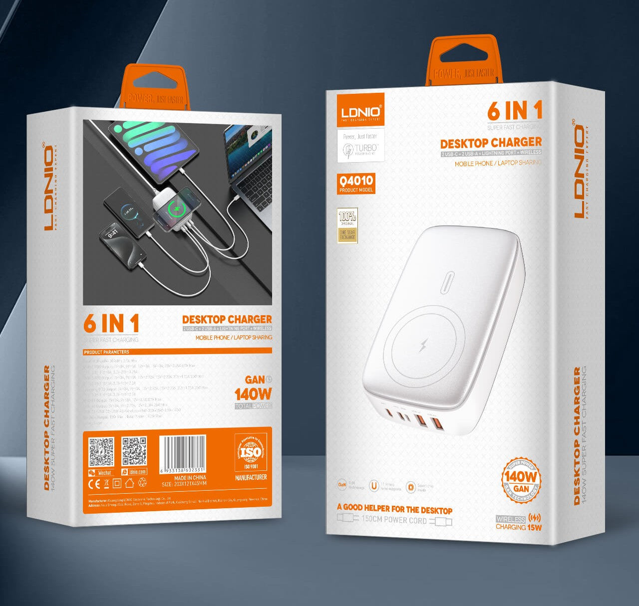 LDNIO Q4010 140W Multiport Desktop Charging Station