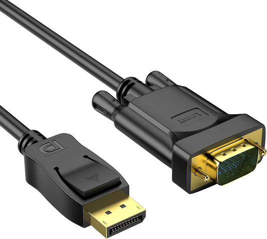 Entratech Display Port (DP) To Vga Cable Black - 1.8m