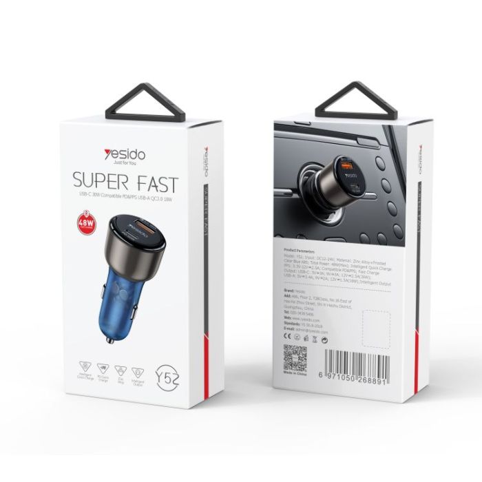 Yesido Y52 Super Fast Car Charger