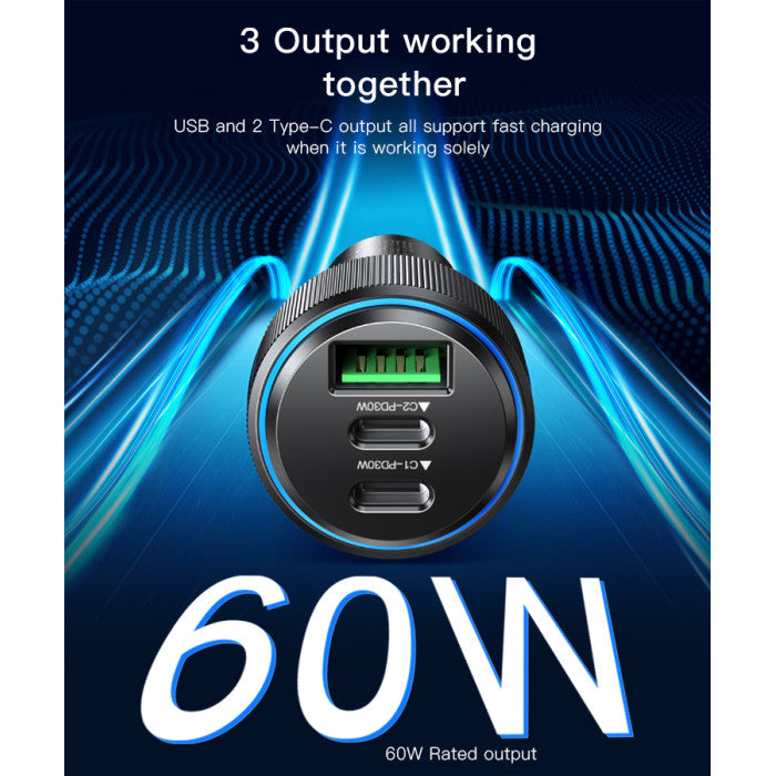 YESIDO Y50 Fast Car Charging 60W