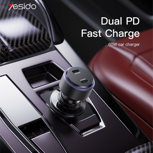 YESIDO Y48 30W Fast Car Charger