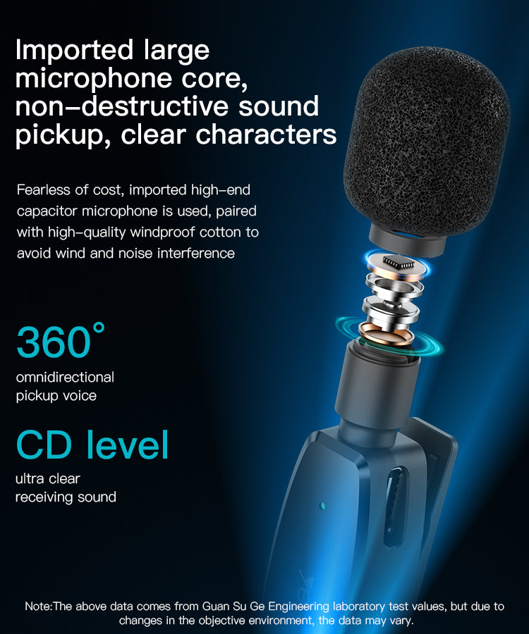 Yesido KR13 Type-C 2 Wireless MEMS Microphone