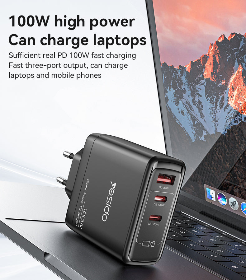 Yesido-YC142 Super Fast GaN Charging- 100w
