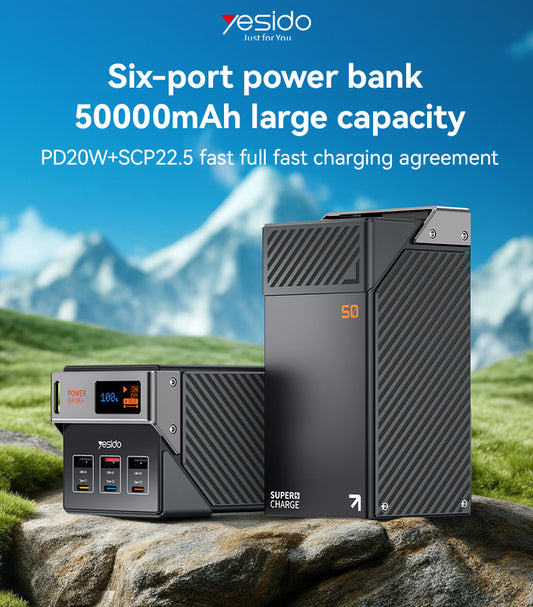 YP63 50000mAh LED Display Six-port Power Bank