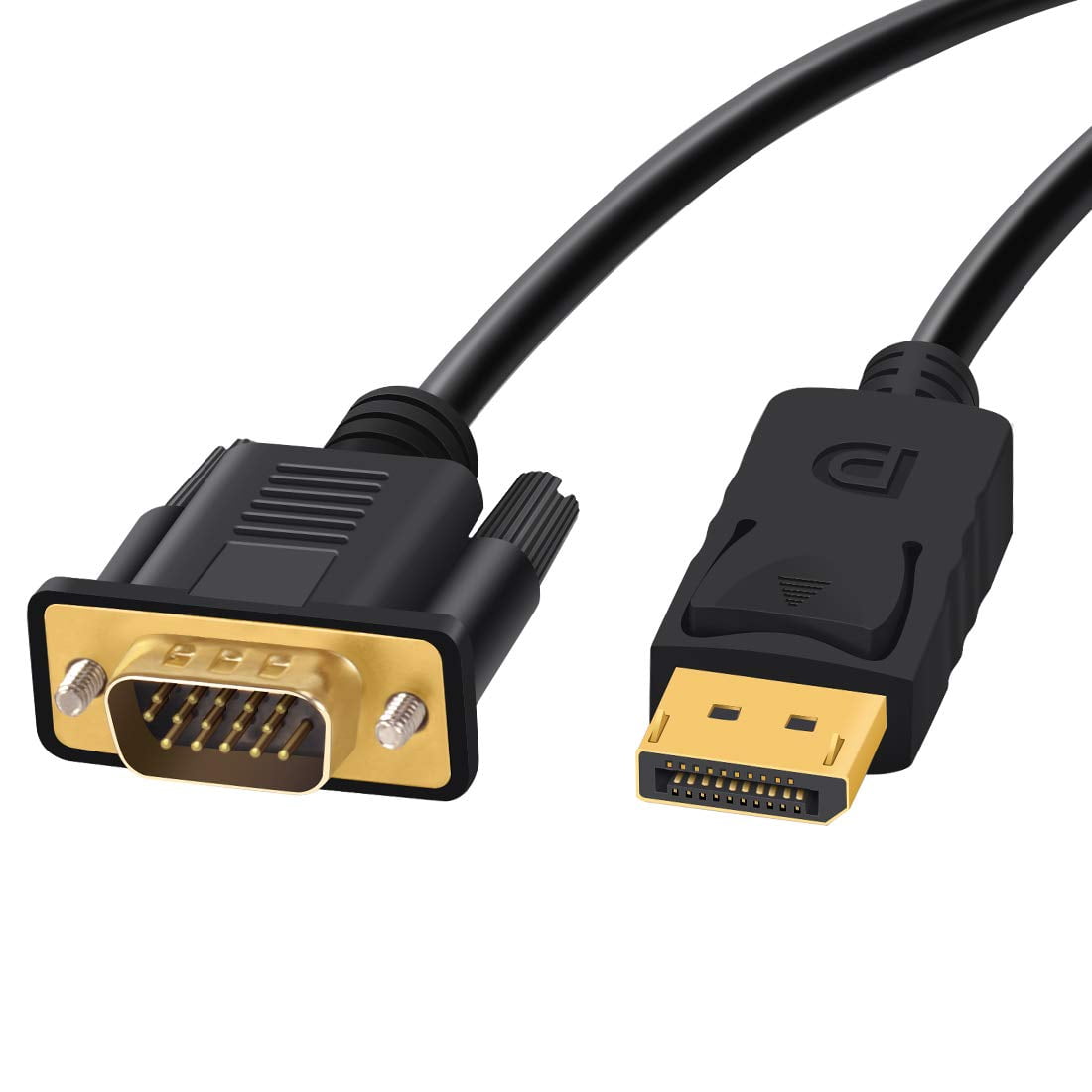 Entratech Display Port (DP) To Vga Cable Black - 1.8m