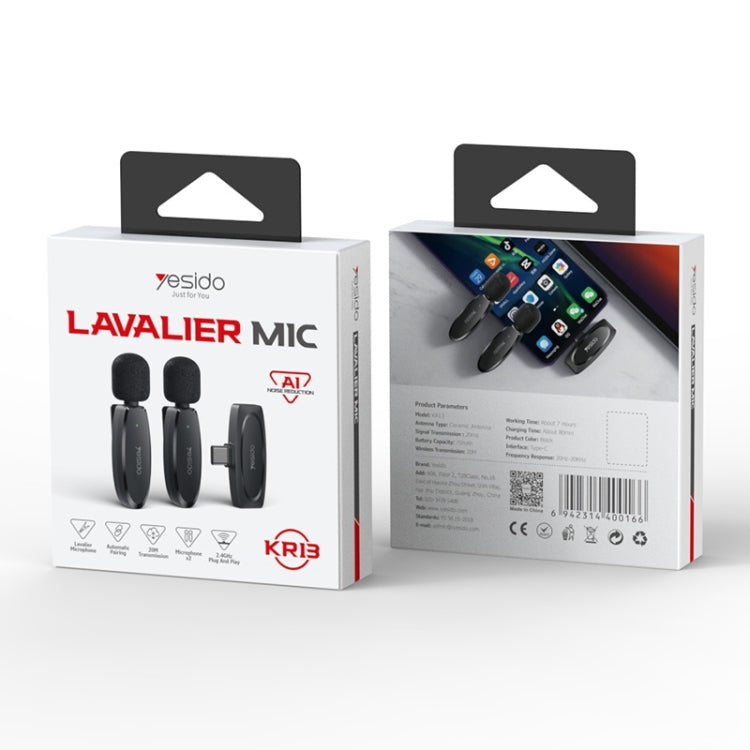Yesido KR13 Type-C 2 Wireless MEMS Microphone