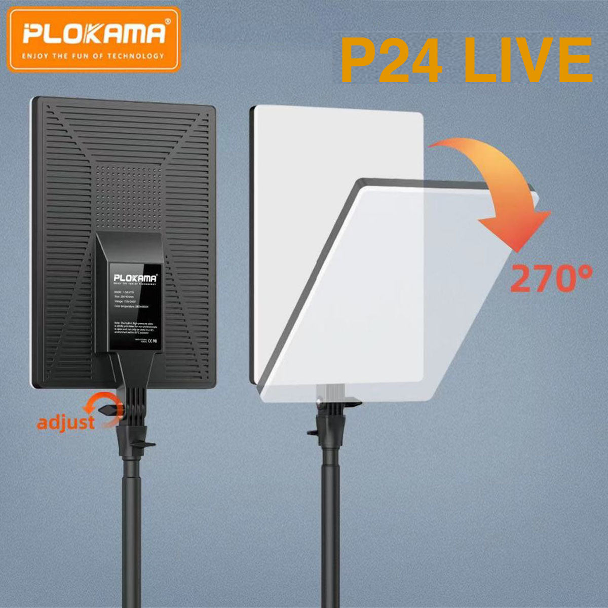 24 Inch PLOKAMA P24 Professional Photography/Videography & 2.1m Tripod