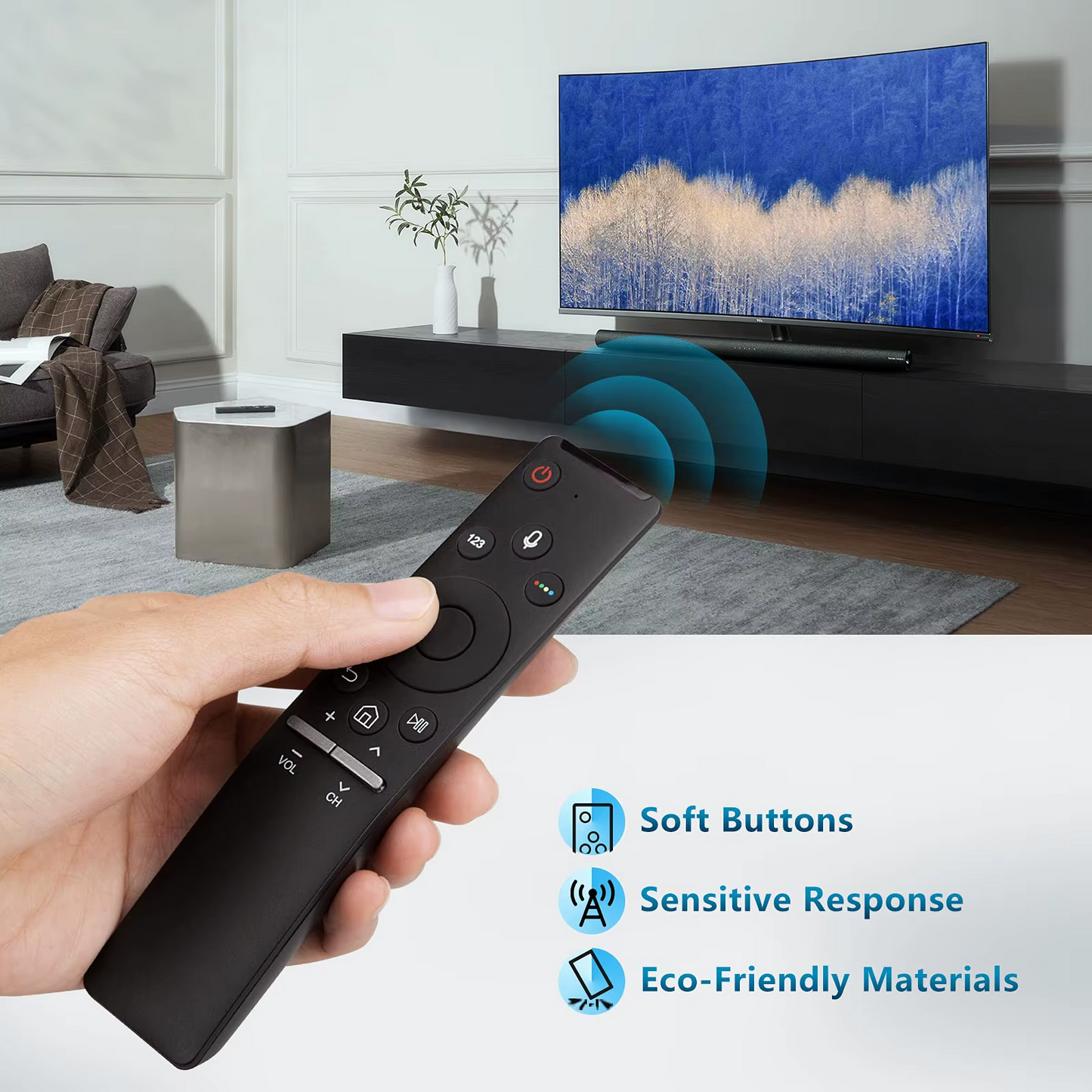 Remote Control for All Samsung LEDLCD HDTV TV - with voice