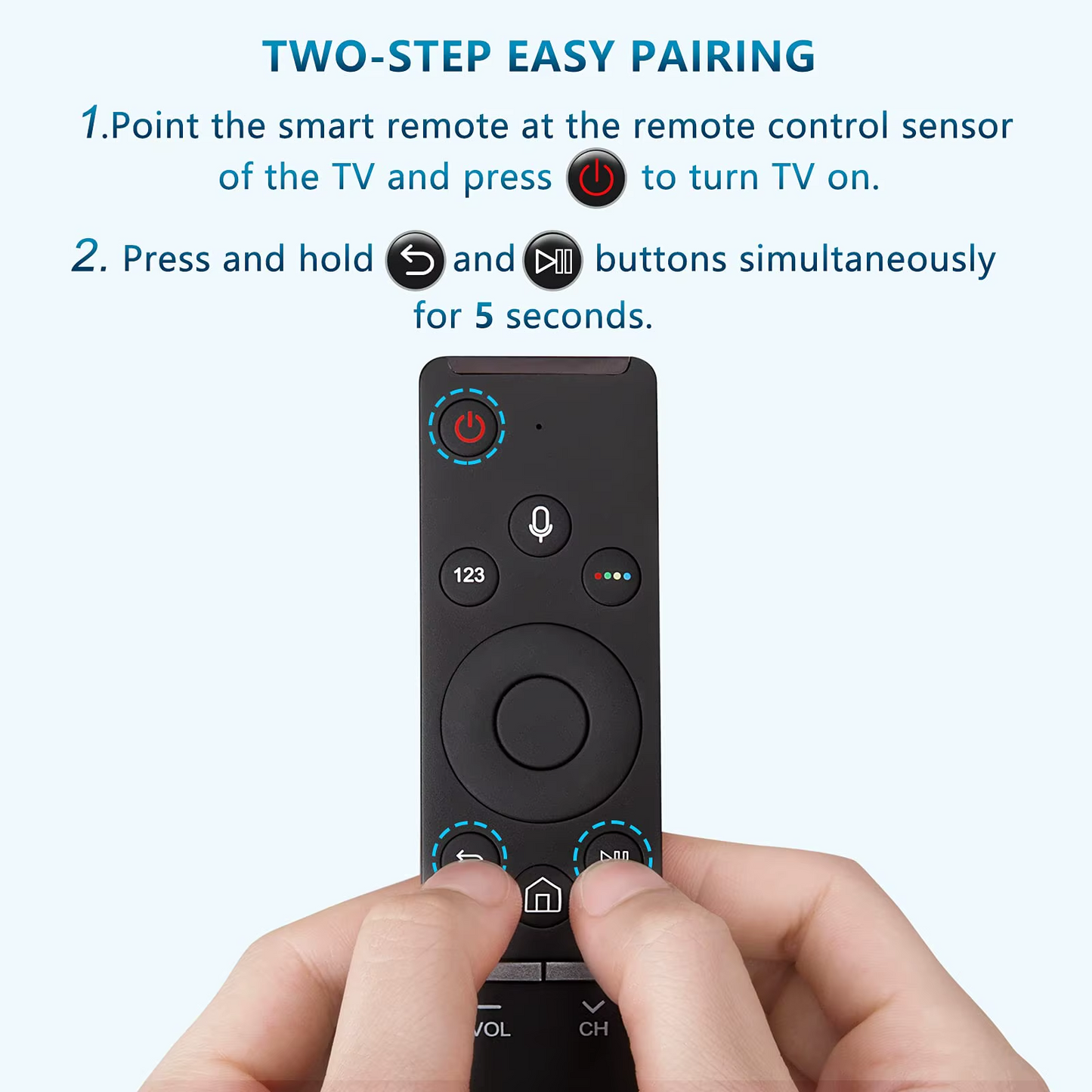 Remote Control for All Samsung LEDLCD HDTV TV - with voice