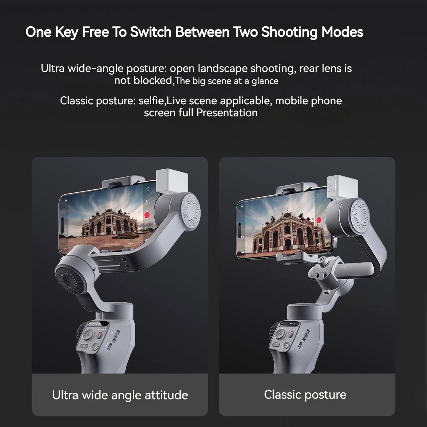 Capture 5 Gimbal Stabilizer 3-Axis with AI Tracking Sensor