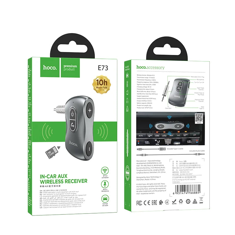 Hoco E73 Pro AUX BT Audio Receiver/Transmitter.