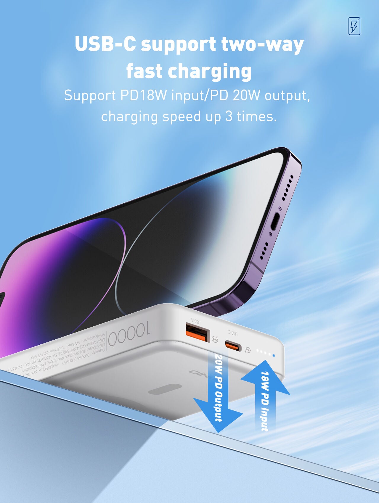 LDNIO PQ16 | Magnetic Wireless Power Bank 10000mAh