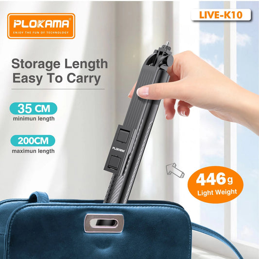 Plokama K10 Selfie Stick and Tripod