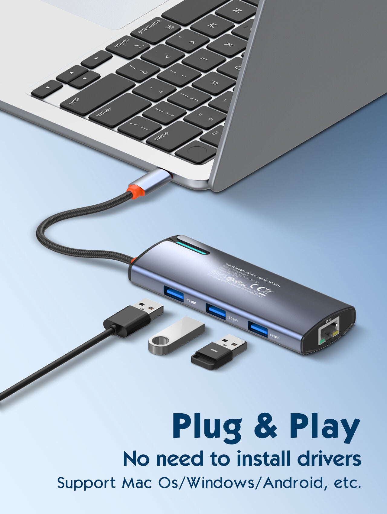 LDNIO DS-15H PD100W 5 in 1 Port USB C 3.0 Hub With 4k HDMI