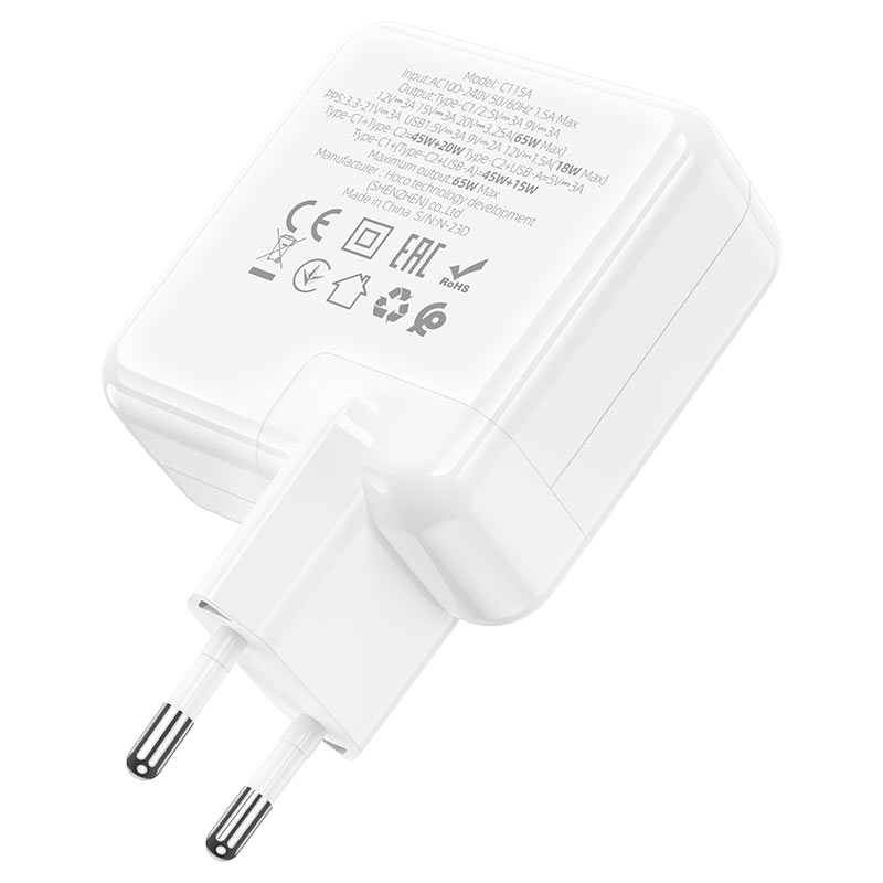 Hoco C115A Wall charger PD65W + QC3.0