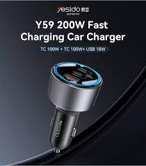 Yesido-Y59 200W Super Fast Car Charger