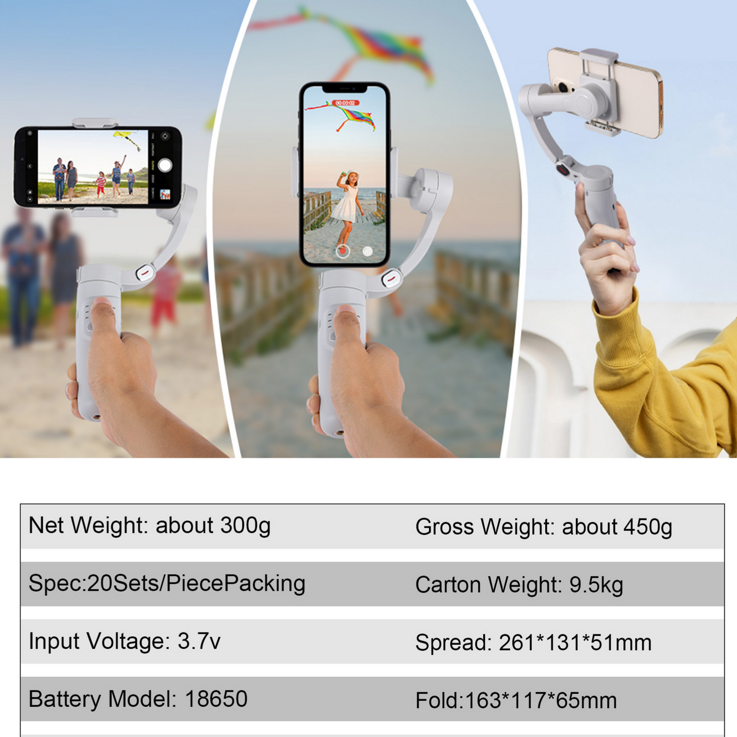 M1 3-Axis Smartphone Gimbal Stabilizer
