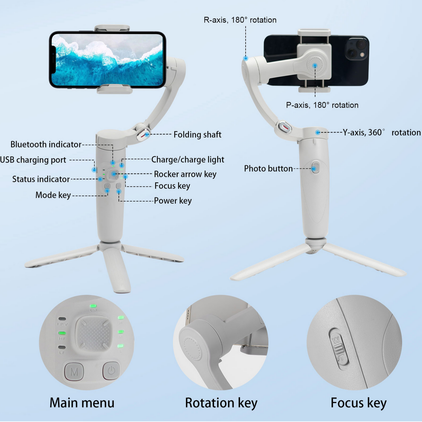 M1 3-Axis Smartphone Gimbal Stabilizer