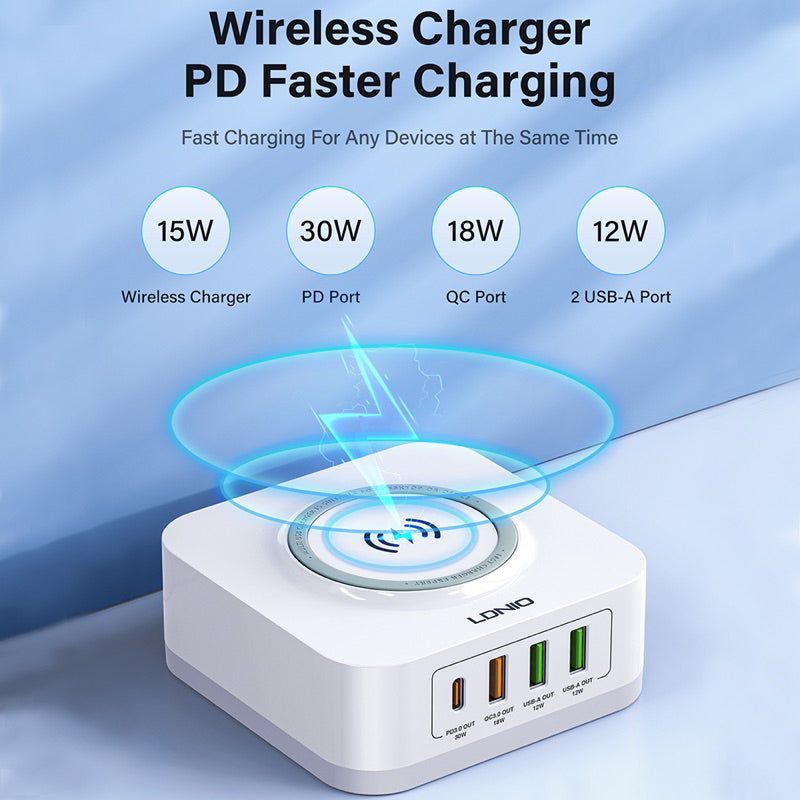 LDNIO AW004 - 32W Desktop Wireless Fast Charging Station