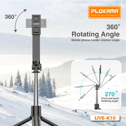 Plokama K10 Selfie Stick and Tripod