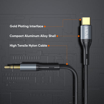 Vidvie Type-C to 3.5mm AUX Braided Audio Cable