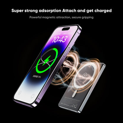 VIDVIE 5000mAh Ultra-thin Magnetic Wireless Charging Power Bank
