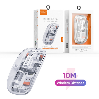 VIDVIE KB07 Rechargable Transparent Wireless Mouse