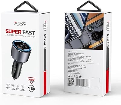 Yesido-Y59 200W Super Fast Car Charger