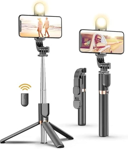 Plokama LIVE-K8 LED Multifunctional Selfie Stick -1.3m