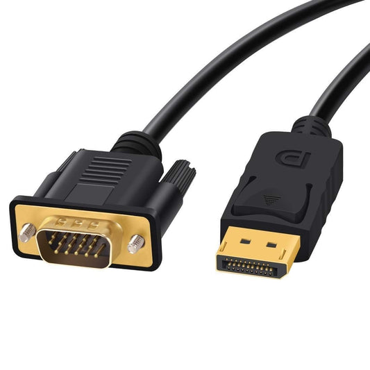 Entratech Display Port (DP) To Vga Cable Black - 1.8m