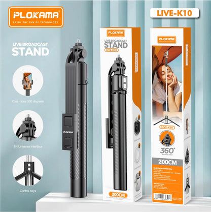 Plokama K10 Selfie Stick and Tripod