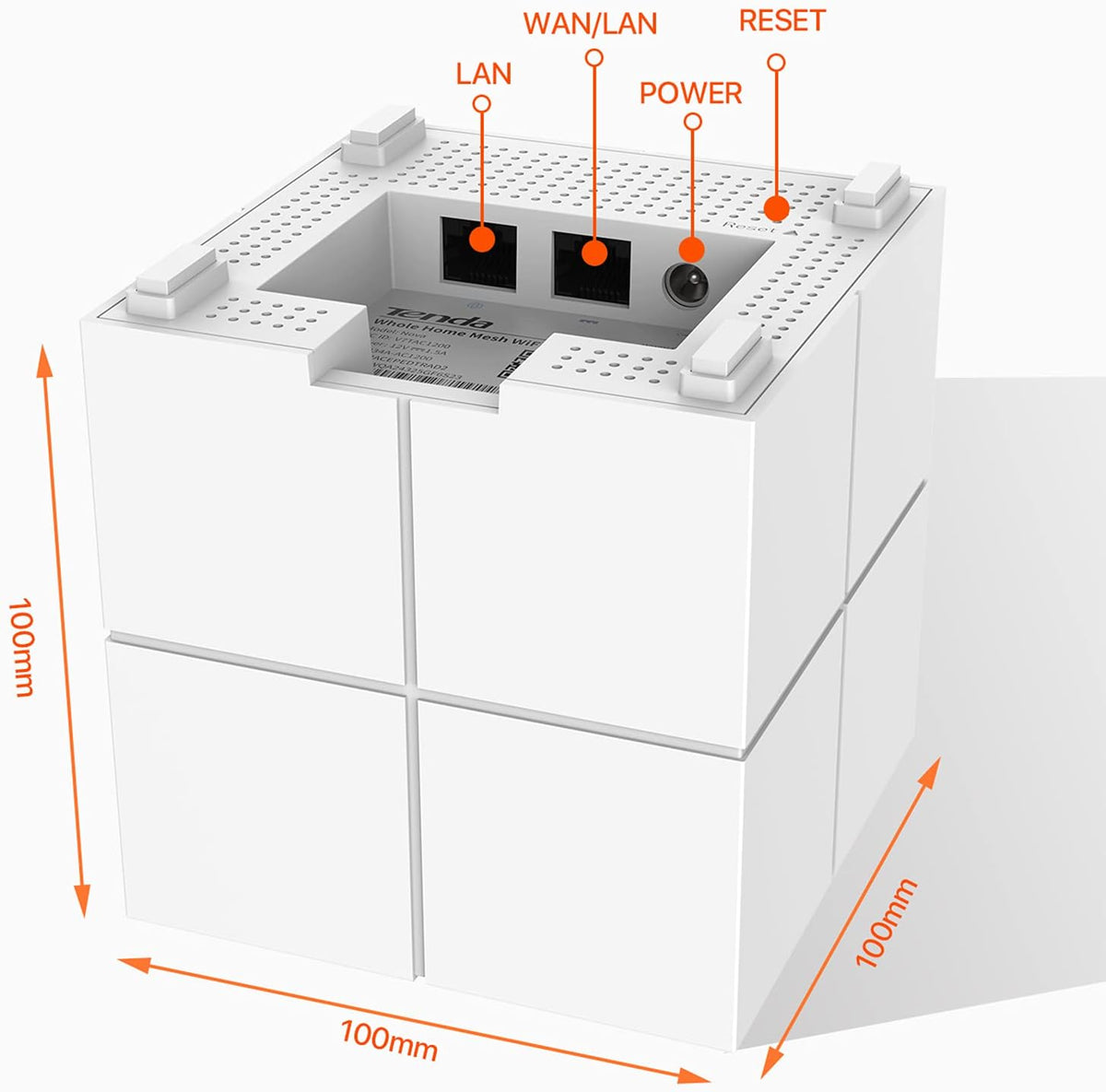 Tenda AC1200 Nova MW6 Whole Home Mesh Wi-Fi System (Pack of 2)