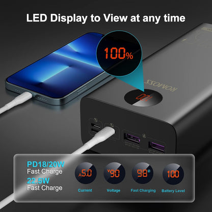 Romoss Power Bank Zeus 40000mAh 22.5w BK