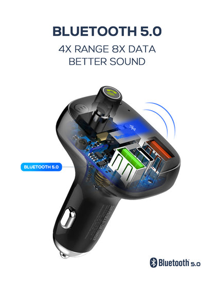 LDNIO C704Q FM Transmitter Fast Car Charger