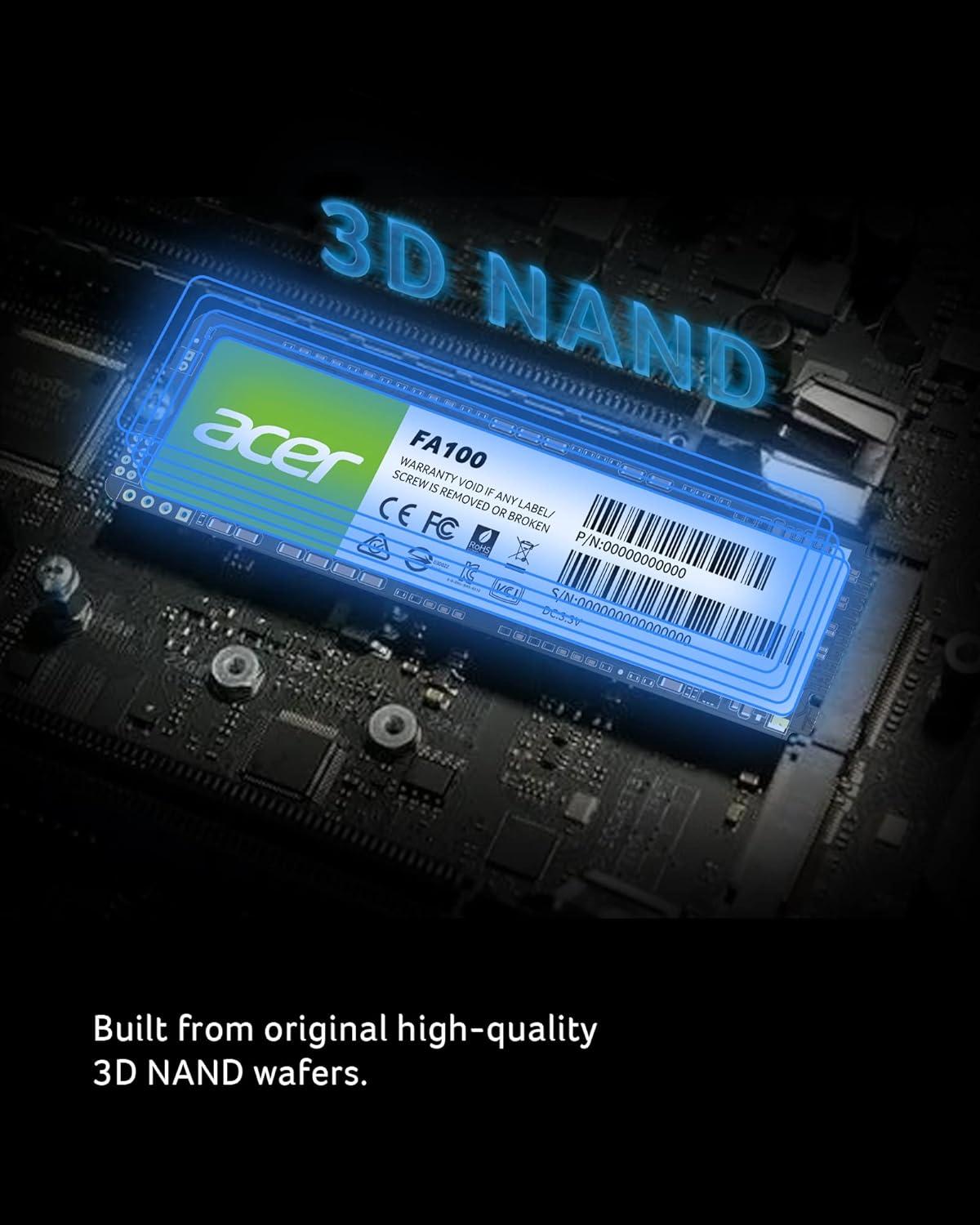 The Acer FA100 PCIe Gen3 x4 M.2 NVMe SSD