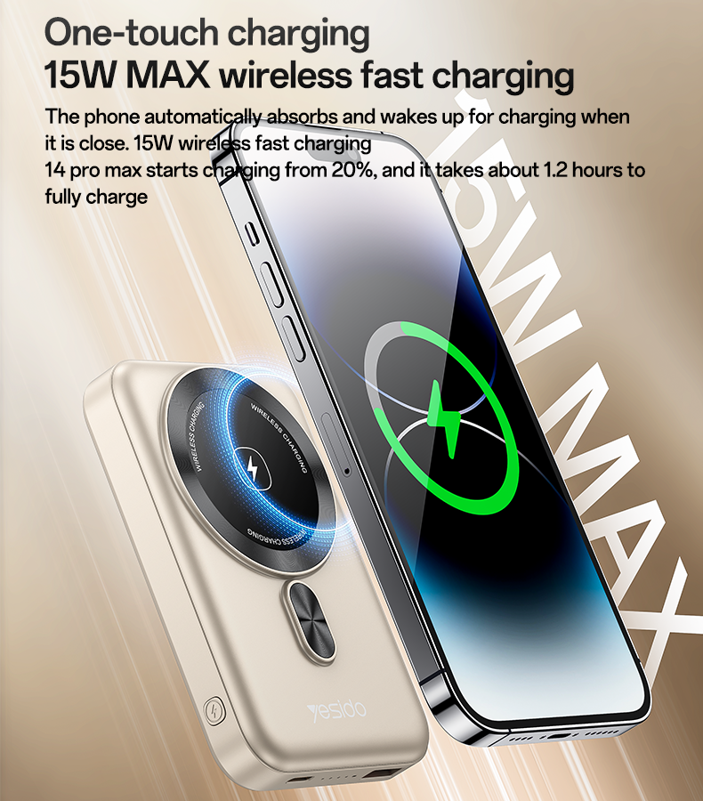 YESIDO YP60 10000mAh Magnetic Wireless Power Bank