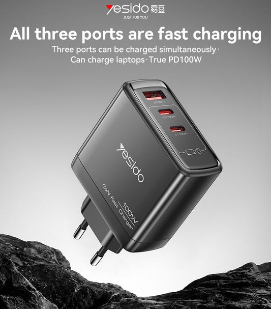 Yesido-YC142 Super Fast GaN Charging- 100w
