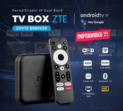 ZTE 4K Android Certified tv Box ( Netflix, Showmax & Dstv certified)