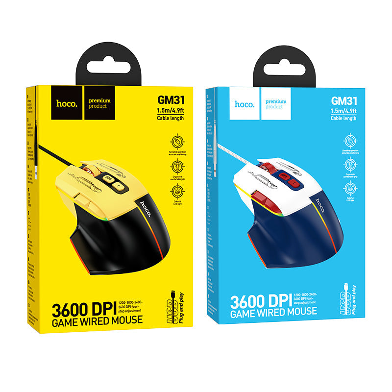 Hoco GM31 RGB Wired Gaming Mouse