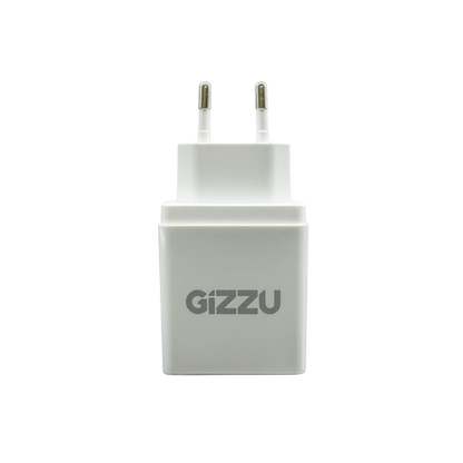 GIZZU Wall Charger Dual USB Port 3.4A - White