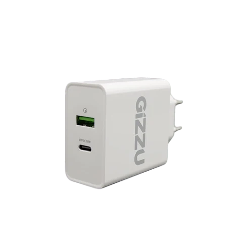 GIZZU Wall Charger Dual USB Port 3.4A - White